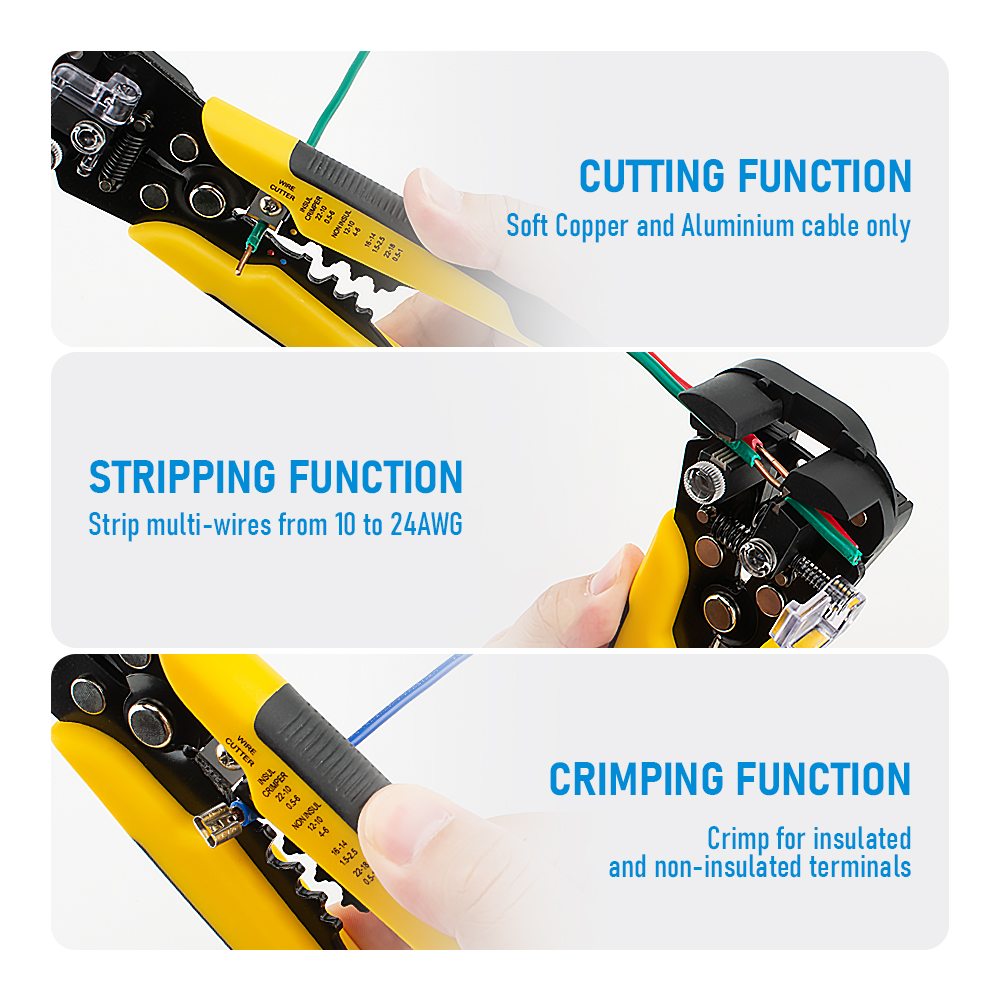 أداة يدوية متعددة الوظائف للكه - مراجعة Automatic Wire Stripper Cutter وسعره