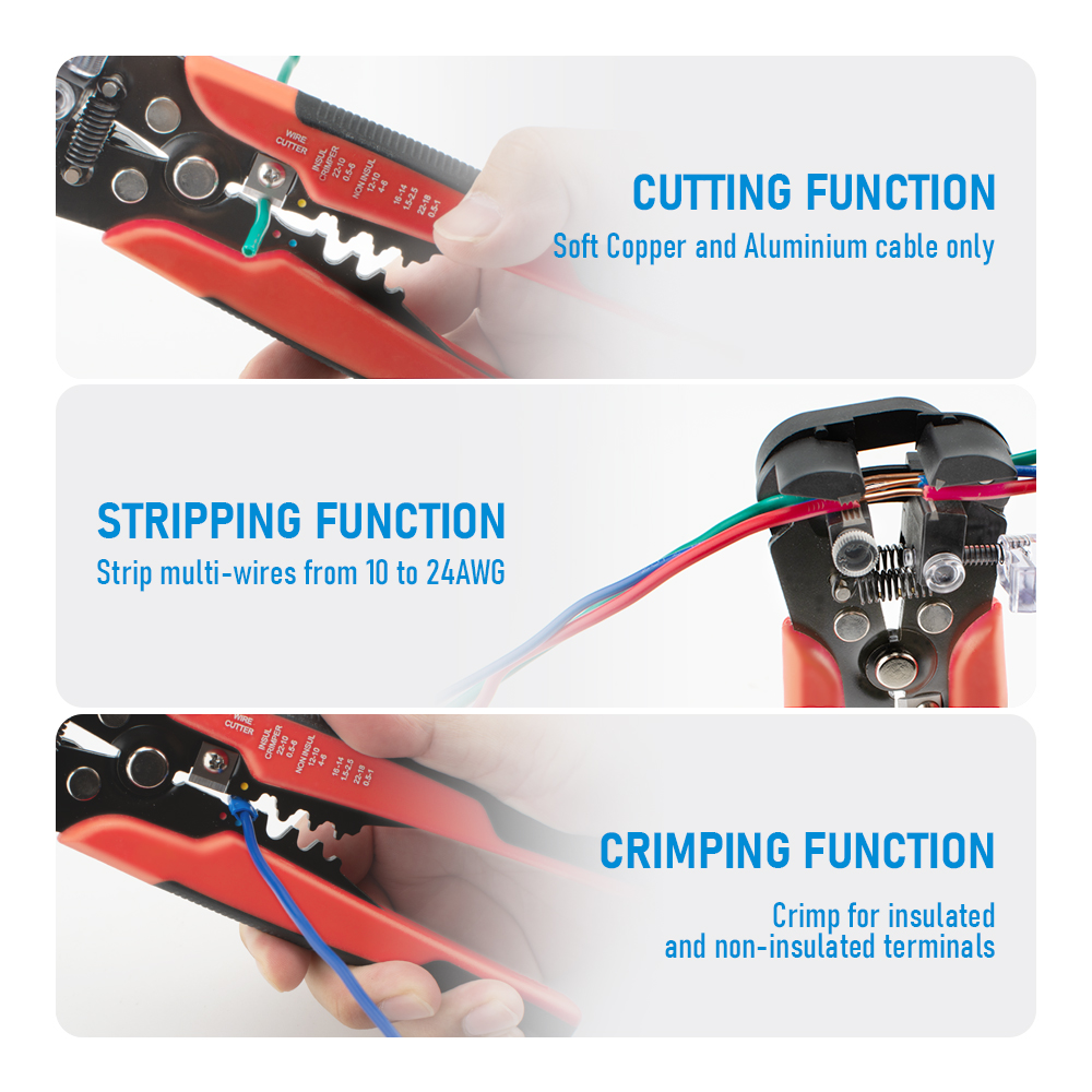 أداة احترافية متعددة الوظائف ل - مراجعة Automatic Wire Stripper Cutter وسعره