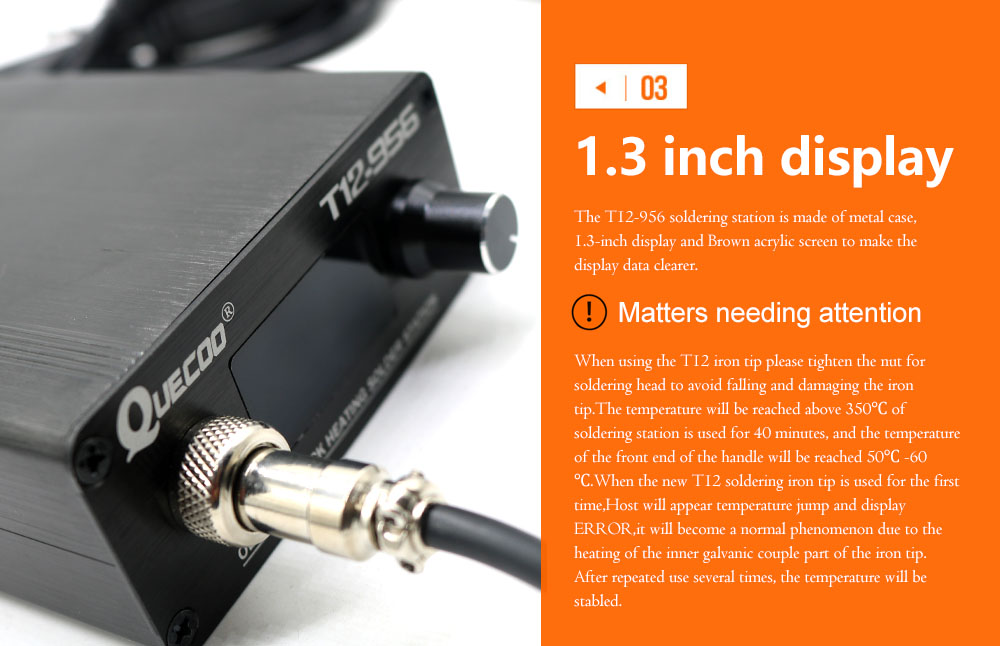 QUECOO T12-956 محطة لحام رقمية - مراجعة Digital Soldering Station T12 وسعره