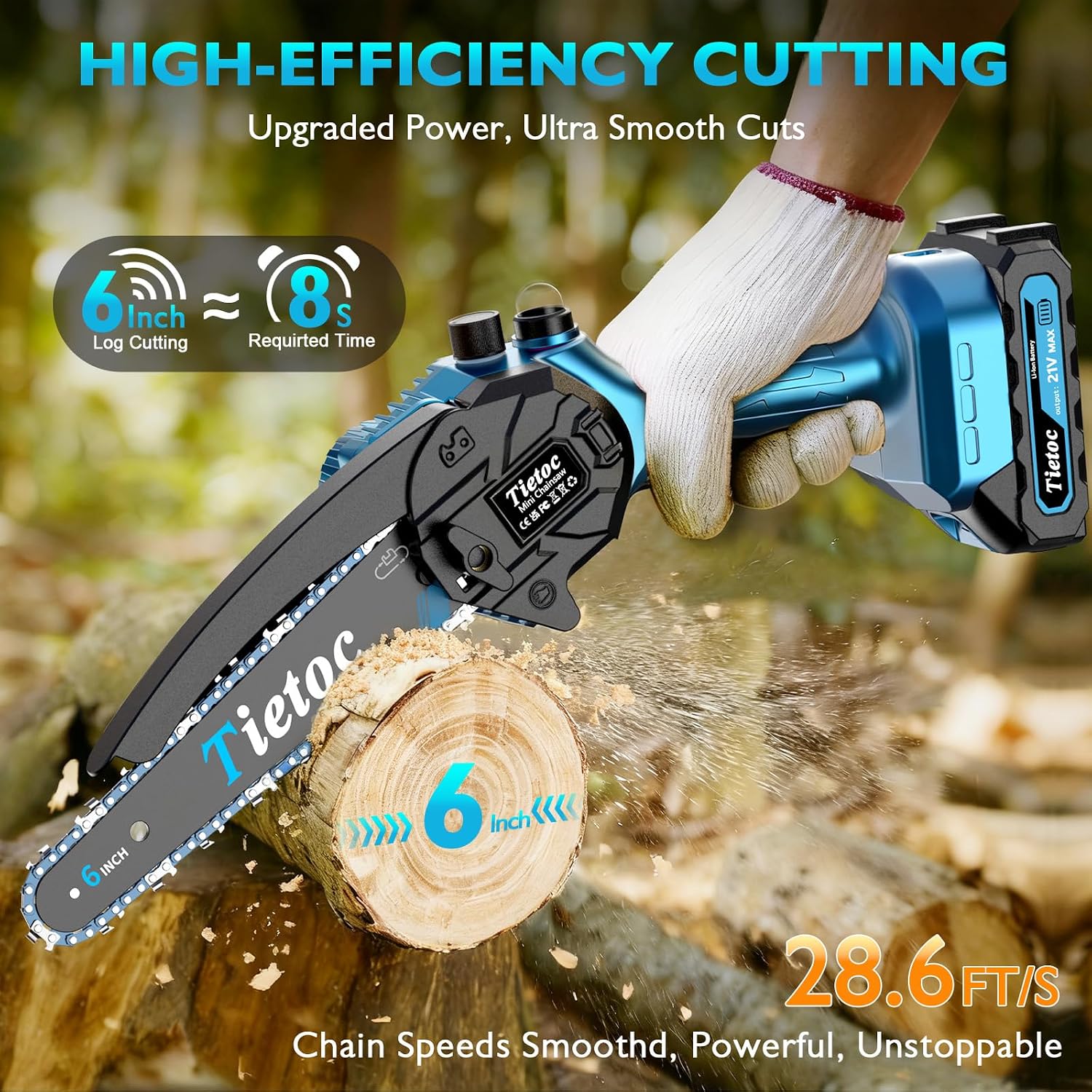 منشار سلسلة صغير، منشار كهربائ - مراجعة Mini Electric Chainsaw 6 Inch وسعره