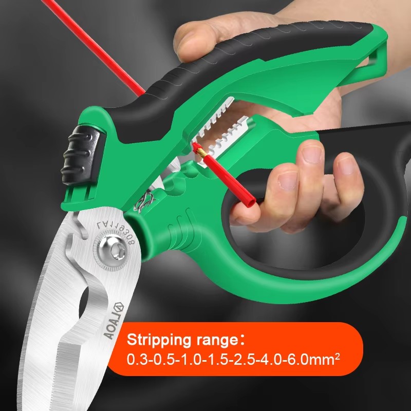LAOA مقص كهربائي 6/7/8 بوصة سل - مراجعة Automatic Wire Stripper Cutter وسعره