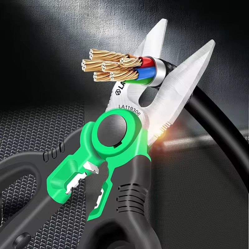 LAOA مقص كهربائي 6/7/8 بوصة سل - مراجعة Automatic Wire Stripper Cutter وسعره