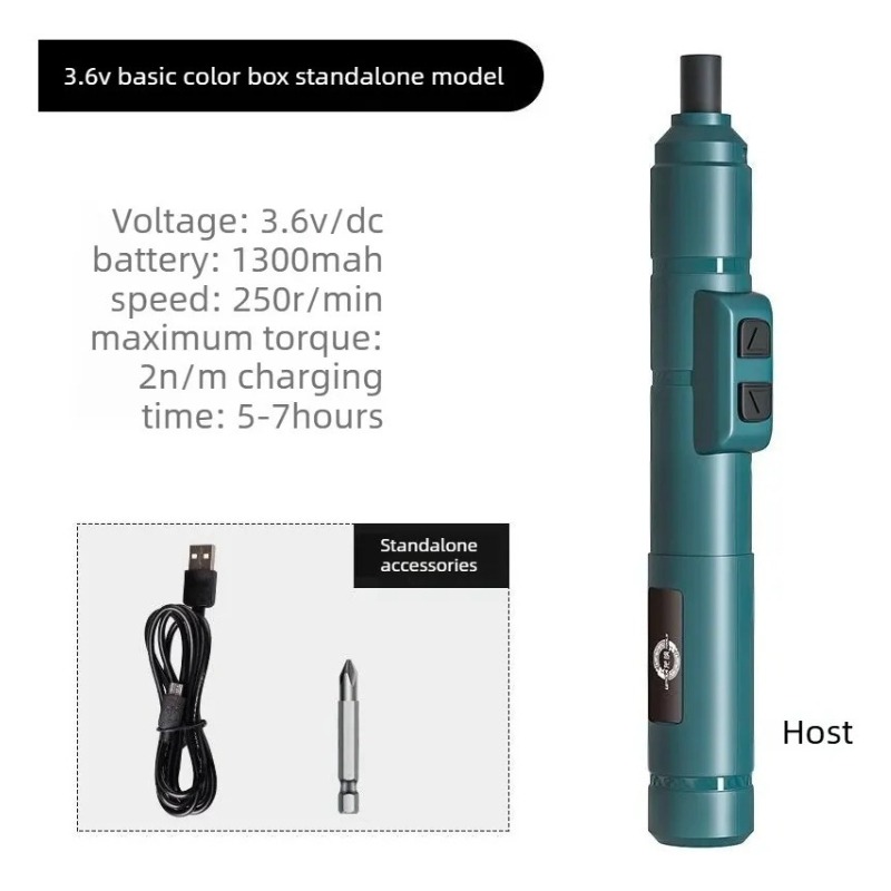 مثقاب يدوي كهربائي صغير 3.6 فو - مراجعة Electric Screwdriver Rechargeable Usb وسعره