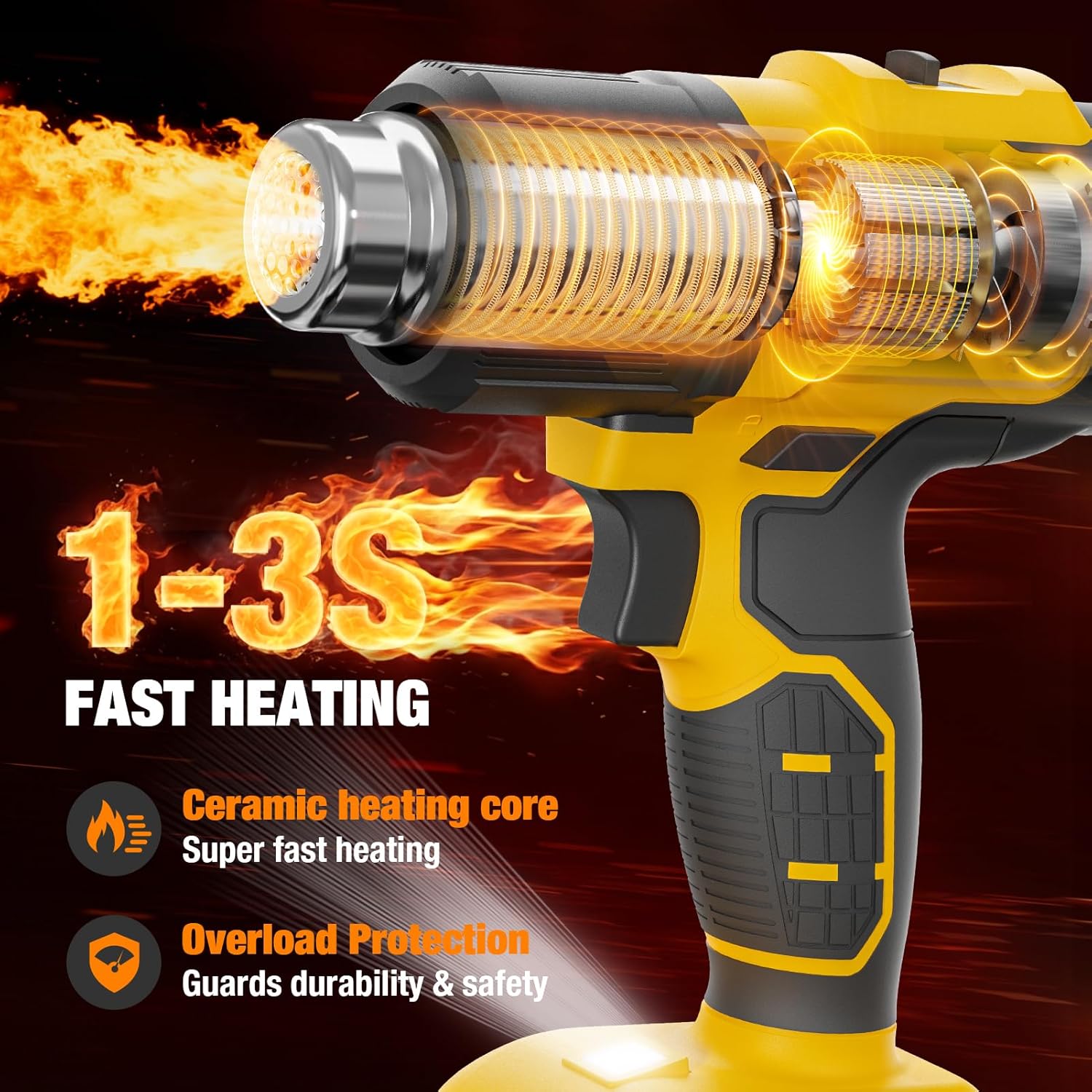 مسدس حراري لاسلكي متوافق مع بط - مراجعة Cordless Heat Gun For Shrink Tubing وسعره