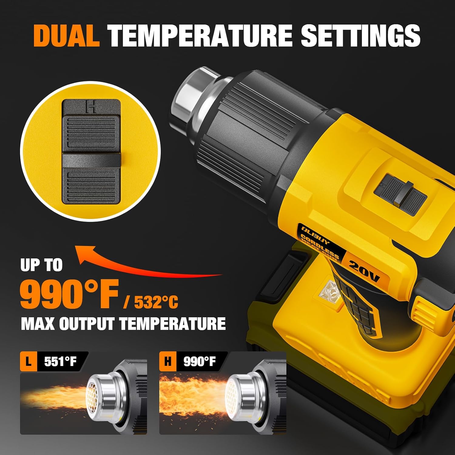 مسدس حراري لاسلكي متوافق مع بط - مراجعة Cordless Heat Gun For Shrink Tubing وسعره
